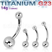 ubnb46 titanium g23 belly banana 14g titanium balls