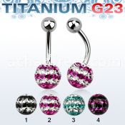ubnfr8d titanium g23 banana w steel 8mm tri line ferido ball