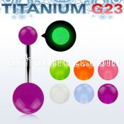 ubngl titanium g23 belly banana w 58mm acrylic glow balls
