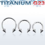 ucbecn titanium g23 circular barbell with two 3mm cones