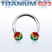 ucbfr5r titanium g23 circular barbell w 5mm rasta ball