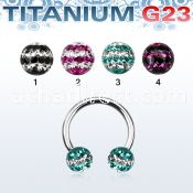 ucbfr6d titanium g23 circular barbell with 6mm tri line balls