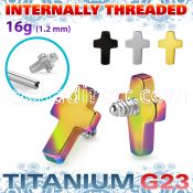 ucrin titanium g23 flat cross shape design top for posts