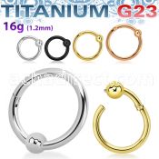 uhbcrbx pvd plated titanium hinged ball closure ring