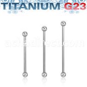 uindb4 titanium g23 industrial barbell two 4mm balls
