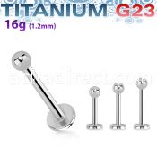 ulb25 titanium g23 labret ball tip adornment with 2 5mm ball