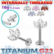 ulbin30 titanium g23 labret leaf top marquise cz internal