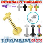 ulbin4 titanium g23 internally threaded labret 3mmby4mm flat