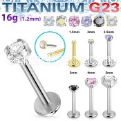 ulbpibpz16 titanium g23 labret 16g threadless push pin top