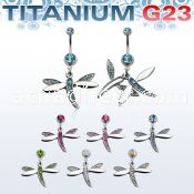 umcddgc titanium g23 belly banana with crystal dragonfly 