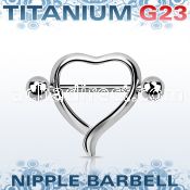 unpsh11 heart shaped nipple shield w a titanium g23 barbell