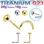 unswnord titanium threadless push pin nose screw half ball