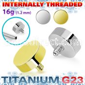 urd4in titanium g23 4mm flat round shape top for posts