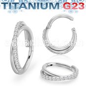 usgsh45 titanium g23 hinged segment ring 16g cross cnc cz