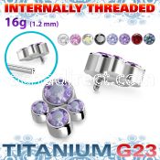 ushz22in titanium g23 top four bezel cz cluster