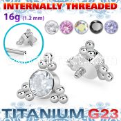 ushz2in titanium g23 top part post round cz