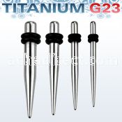 utp high polished titanium g23 taper with double o ring