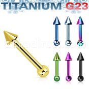 utrgt16 anodized titanium tragus barbell w 2 5mm cone 3mm ball