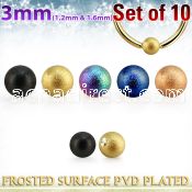 xdpfobt3 set w 10 3mm anodized steel dimple ball w frosted surface