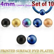 xdpfobt4 set w 10 3mm anodized steel dimple ball w frosted surface