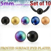 xdpfobt5 set w 10 3mm anodized steel dimple ball w frosted surface