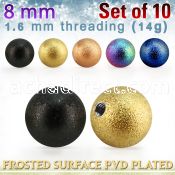 xfobt8g set w 8mm pvd plated steel ball w frosted surface 1.6mm
