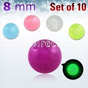 xglb8 pack of 10 pcs of 8mm glow in the dark acrylic balls