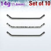 xsub14g high polished 45 316l steel surface barbell posts