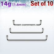 xsud14g high polished 90 316l steel surface barbell posts