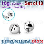 xubal4si titanium g23 4mm balls internally threaded posts