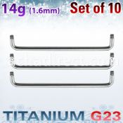 xusud14g high polished 90 titanium g23 surface barbell post