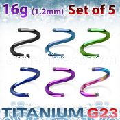 xutsp16g set of of anodized titanium g23 circular barbell 16g