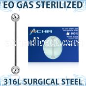 zbbind sterilized 316l steel industrial barbell