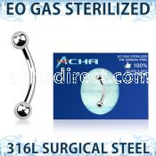 zbnb4 eo gas sterilized 316l steel banana 4mm balls