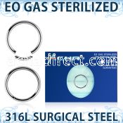 zseg16 sterilized 316l steel segment ring 16g