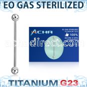 zubbinds sterilized titanium g23 industrial barbell balls
