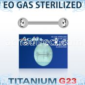 zubbnpg sterilized titanium g23 nipple barbell with 5mm balls