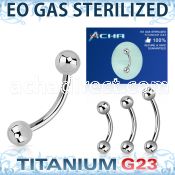 zubneb serilized titanium g23 eyebrow banana with two 3mm balls