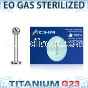 zulb25 eo gas sterilized high polished titanium g23 labret