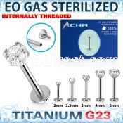 zulbin12 sterilized titanium g23 labret 16g cz internal