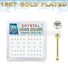 18nbbxc silver nose bone with 1 5mm crystal 18k gold plating