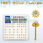 18nbfwxc box w 52 gold plated silver nose bones w wire flower top