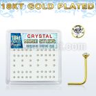 18nsbxc silver nose stud w 1 5mm crystal 18k gold plating
