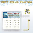 18nspxc silver nose stud w 1 5mm crystal 18k gold plating