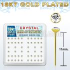 18y19xc gold silver bend it nose studs with 2 5mm clear crystal