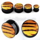afpll black acrylic screwfit plug with tiger fur logo
