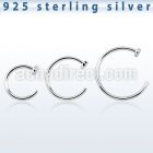 agcln20 sterling silver fake nose clip, 20g (0.8mm)