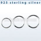 agsel22 925 silver seamless ring, 22g (0.6mm)  outer diameter