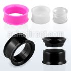 ahp double flared acrylic flesh tunnel w internal screwfit