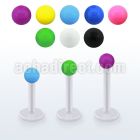 albsab25 bio  flex labret w 2.5mm acrylic ball in solid color